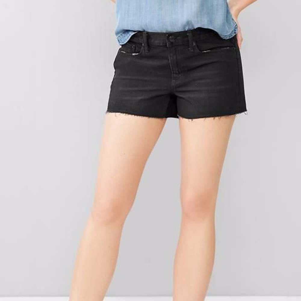 Gap 1969 Black Slim Denim Shorts